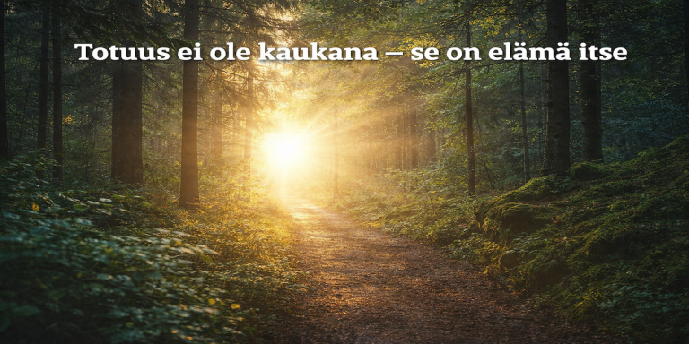 Totuus ei ole kaukana – se on elämä itse